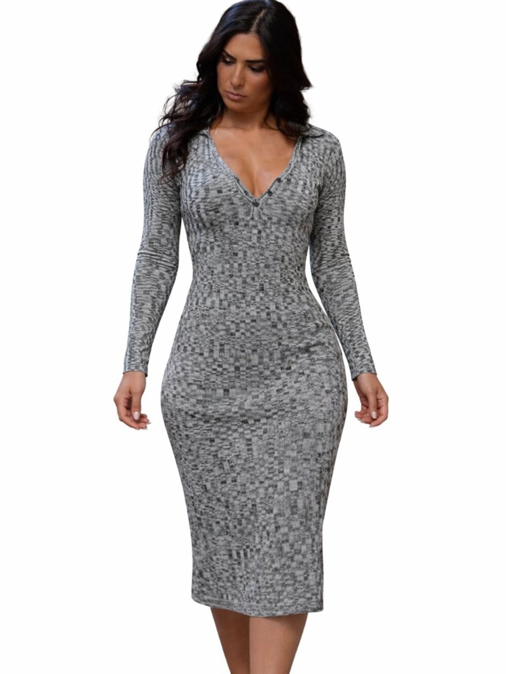 Elie Tahari Rib Knit Midi Sweater Dress L NWT Space Dye Polo Collar